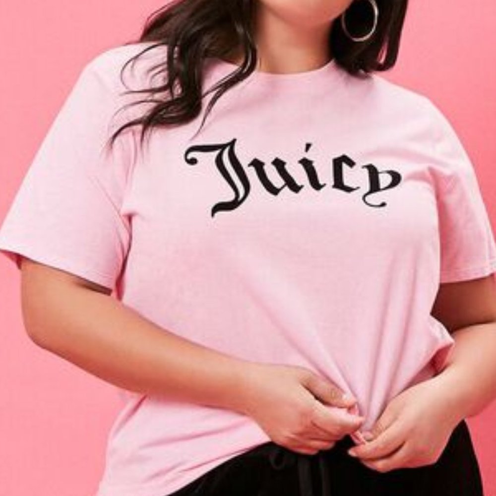 SOLD Juicy Couture Forever 21 Pink Velour T shirt